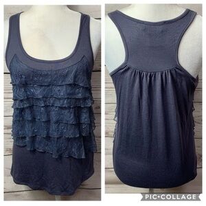 NWOT MM Couture Tier Lace Detail Tank Top